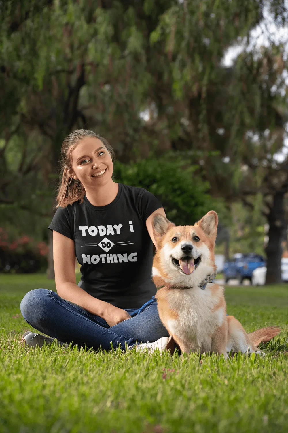 !!! Funny Lazy Day Tee - Today I Do Nothing -