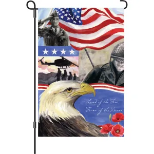 12 in. Patriotic Garden Flag - Home of the Brave