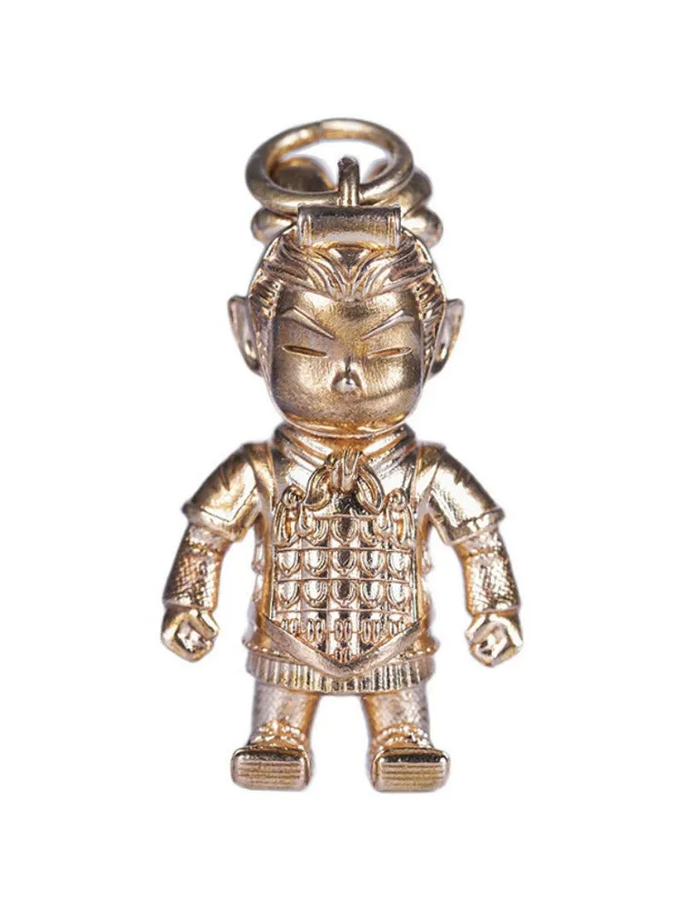 Ancient Chinese Terracotta Army Pure Brass Desktop Ornament - Creative Gift