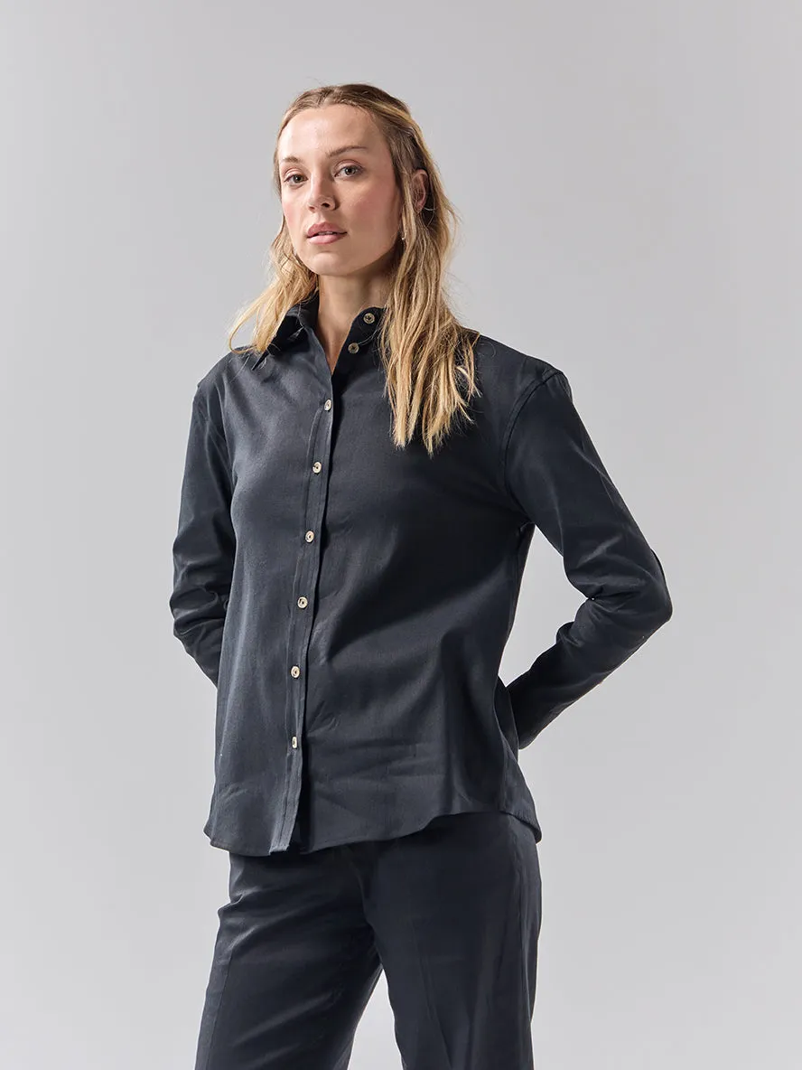 Batch 05 - Womens Black Linen - Shirt & Trouser Set