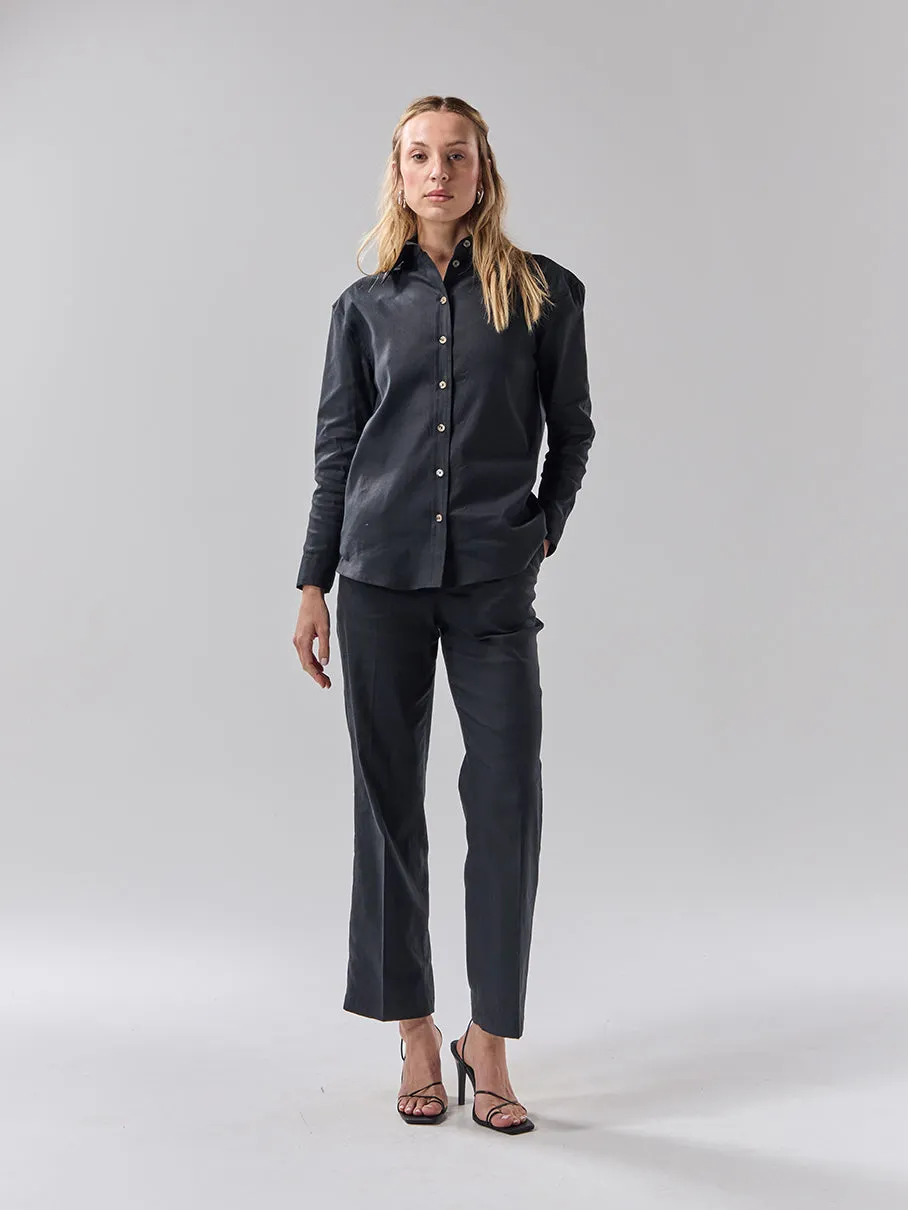 Batch 05 - Womens Black Linen - Shirt & Trouser Set