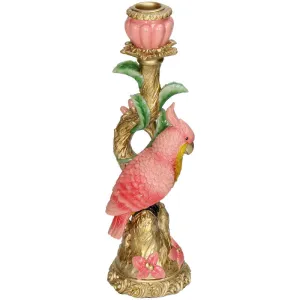 Candle Holder - Pink Parrot ↑ 27,5 cm - Candle Stick