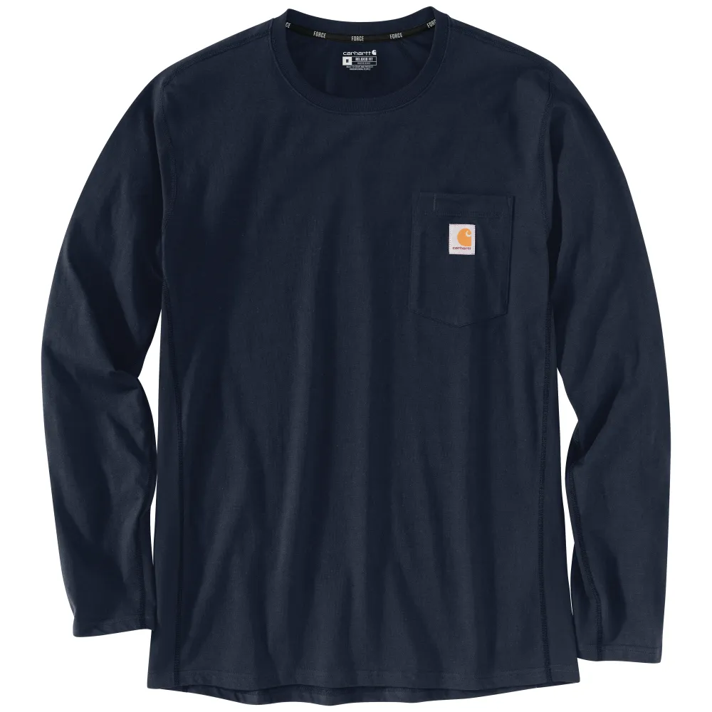 Carhartt Mens Force Relaxed Fit Midweight Long Sleeve Pocket T-Shirt