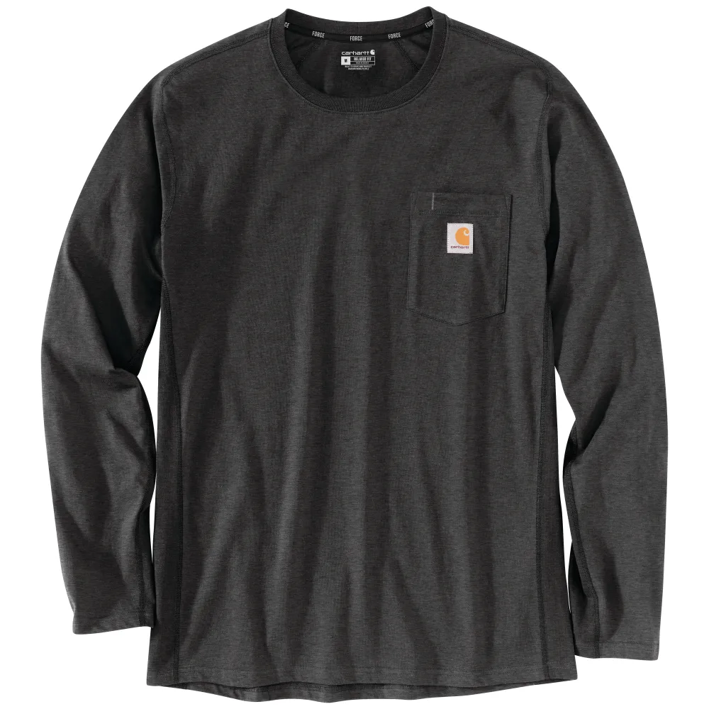 Carhartt Mens Force Relaxed Fit Midweight Long Sleeve Pocket T-Shirt