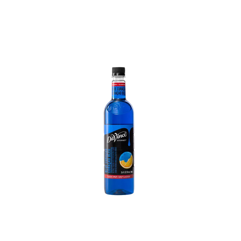 Classic Blue Curacao Syrup - 4 x 750 ml Plastic