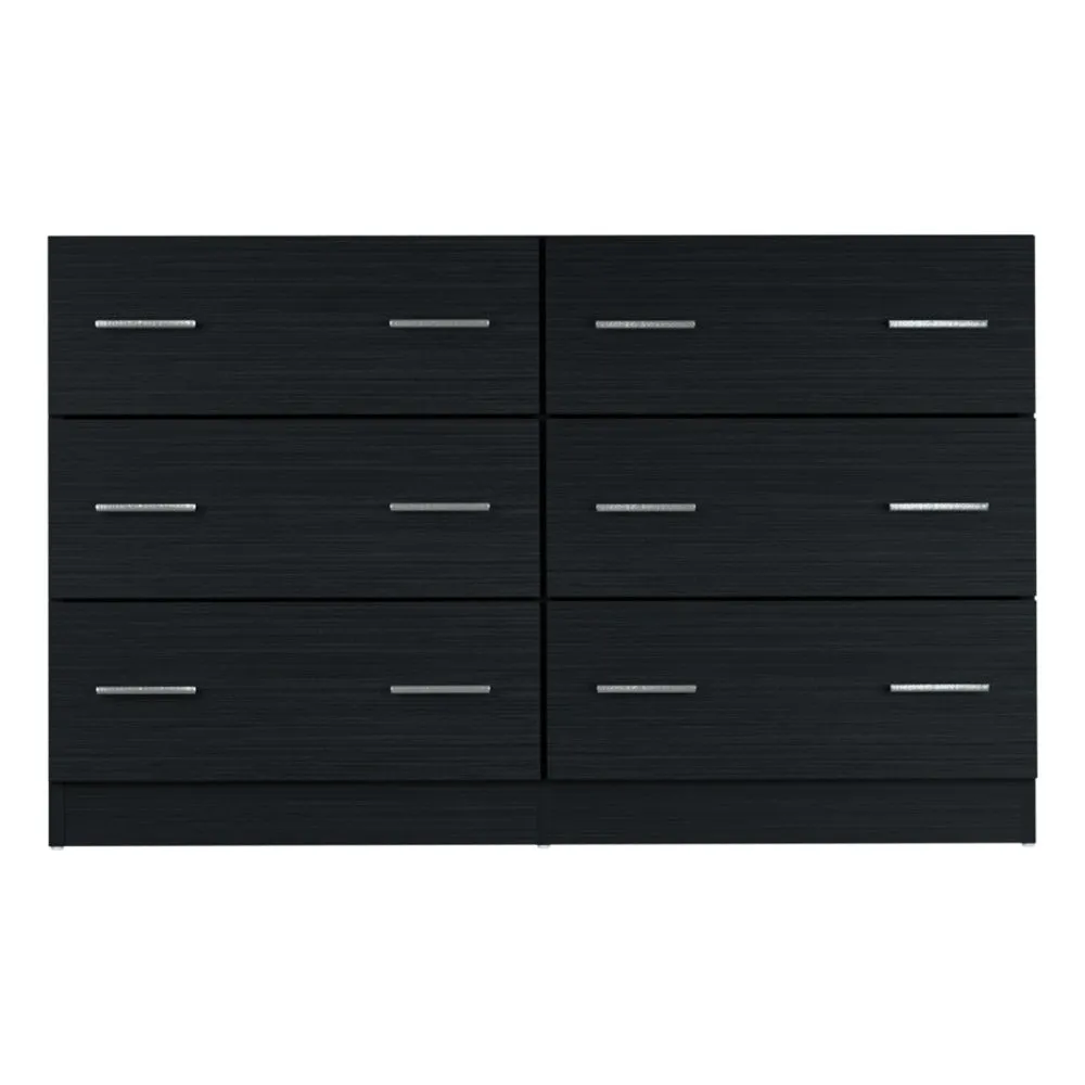 Contemporary 6 Chest of Drawers, Spacious Black - Artiss