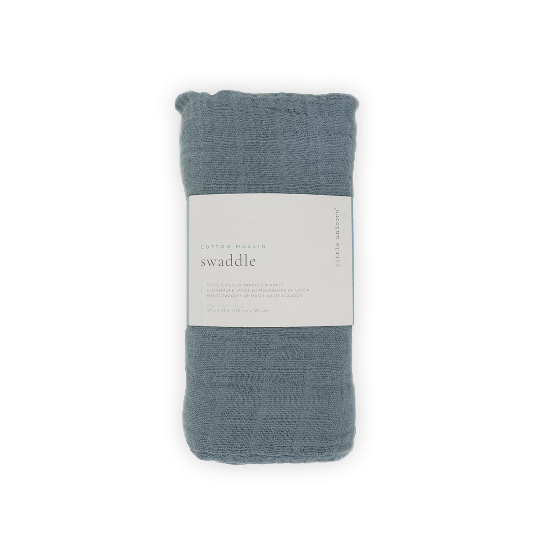 Cotton Muslin Swaddle Blanket - Sea