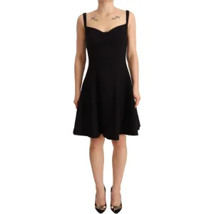 Dolce & Gabbana Elegant A-Line Sheath Dress in Black