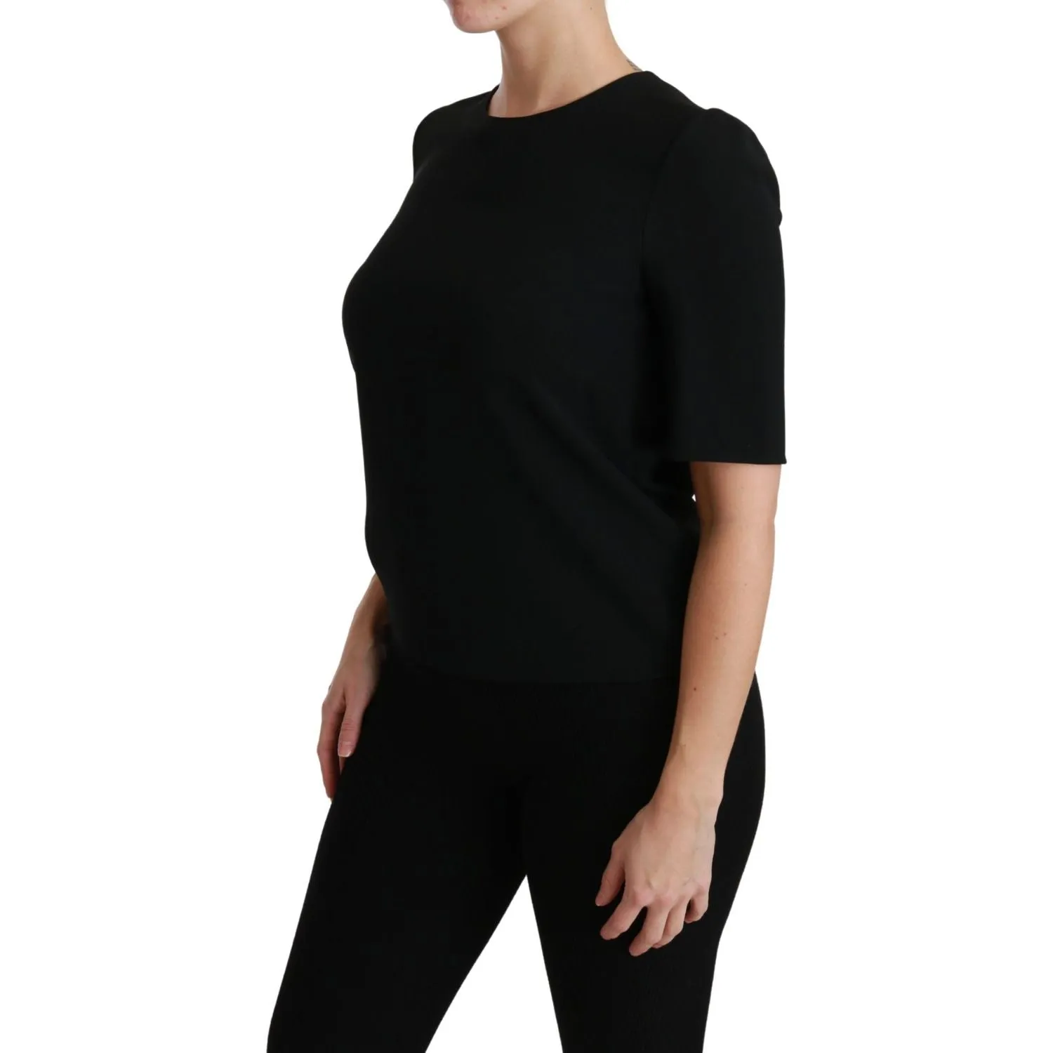 Dolce & Gabbana Elegant Black Stretch Blouse Top