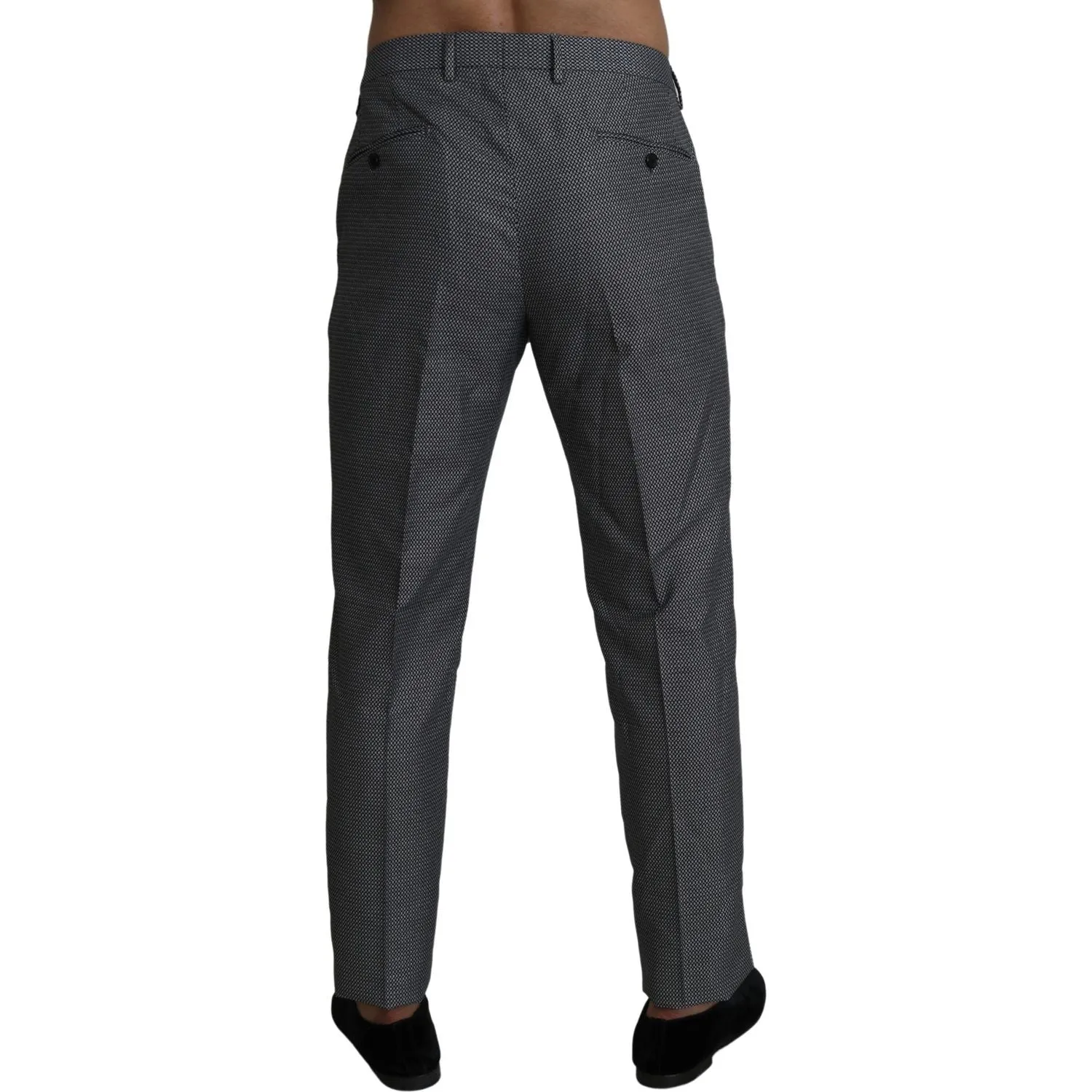 Dolce & Gabbana Elegant Gray Slim Fit Dress Trousers