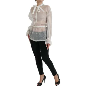 Dolce & Gabbana Elegant Silk Blend Long Sleeve Blouse