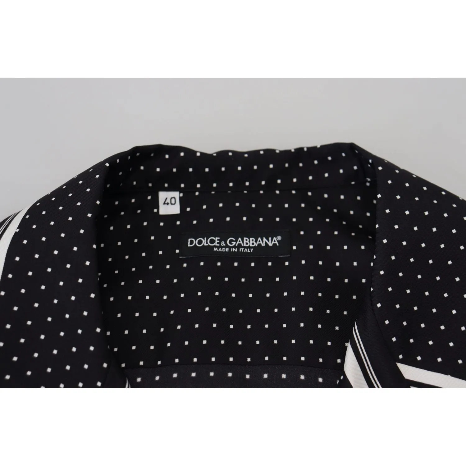 Dolce & Gabbana Elegant Silk Polka Dot Pajama Top