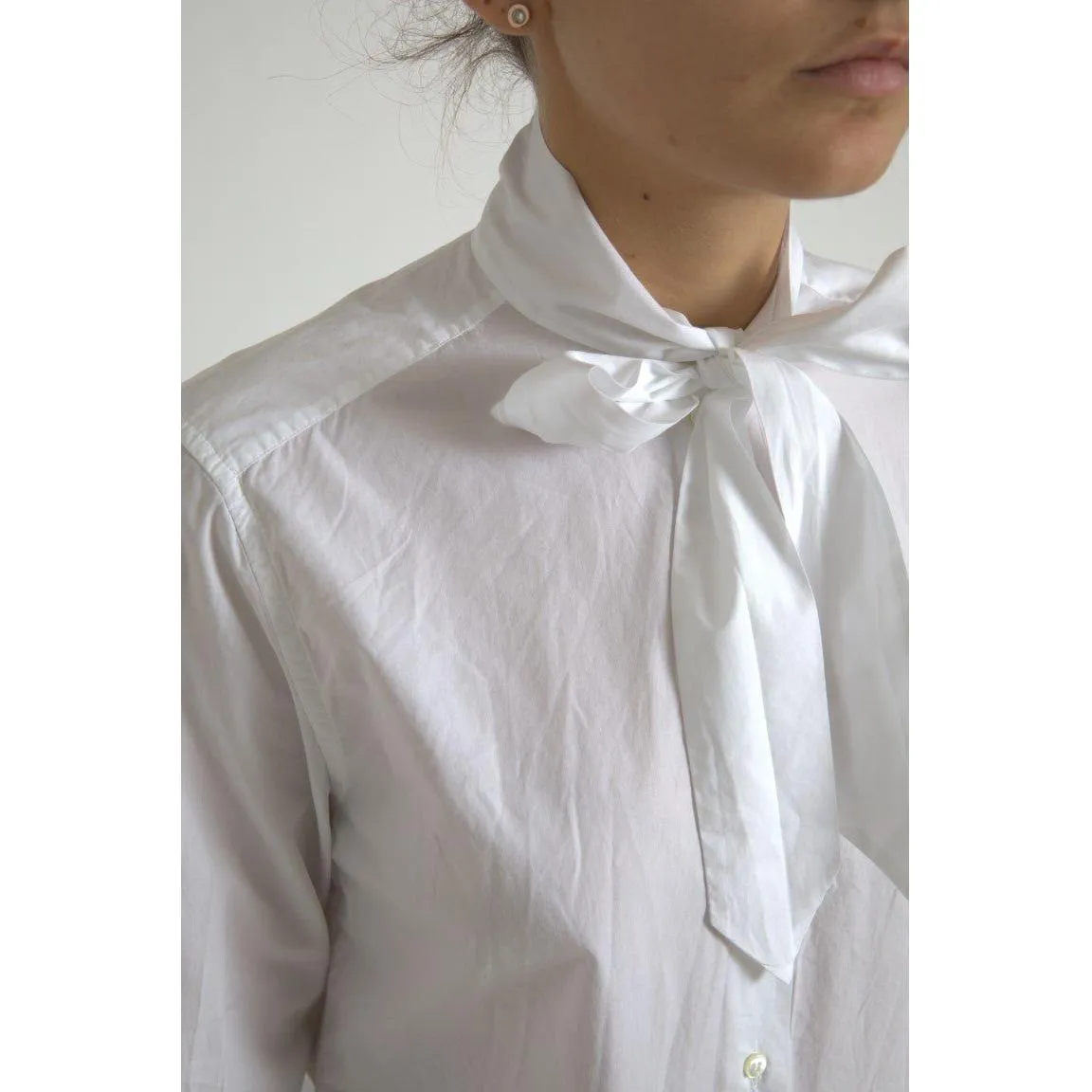 Dolce & Gabbana Elegant White Cotton Long Sleeve Shirt