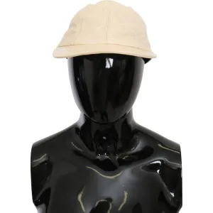 Dolce & Gabbana Elegant White Lambskin Leather Baseball Cap