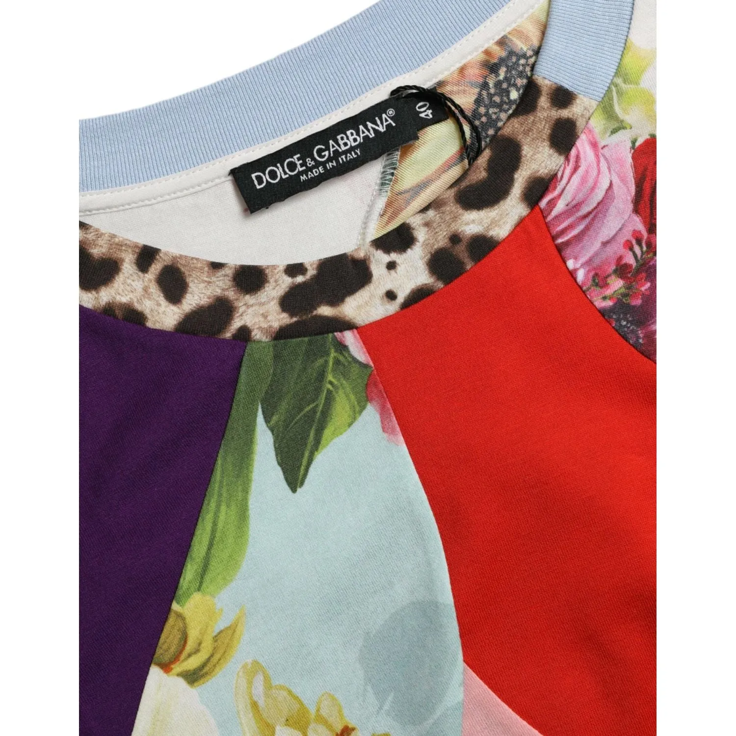 Dolce & Gabbana Multicolor Cotton Silk Patchwork Blouse