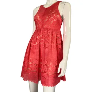 Free People Lacy Salmon Midi Dress