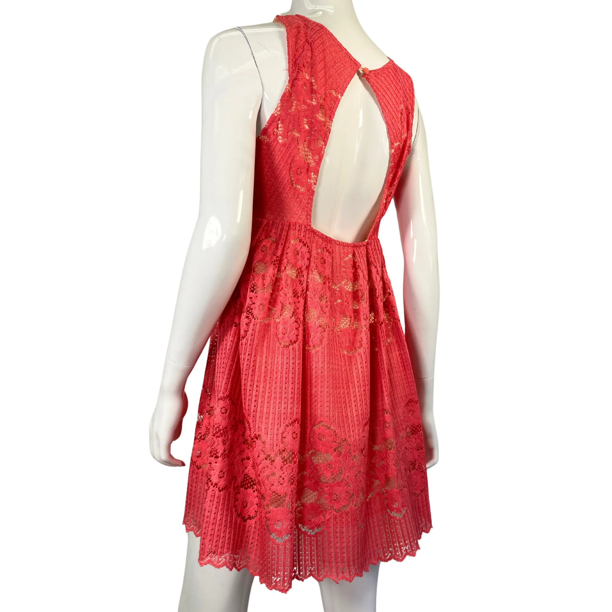 Free People Lacy Salmon Midi Dress