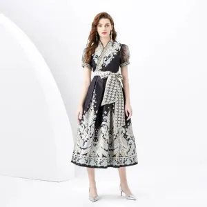 French Style Puff Sleeve Temperament Dress Women