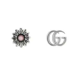 GC GG Marmont Sterling Silver Pink Mother of Pearl 15mm Earrings D