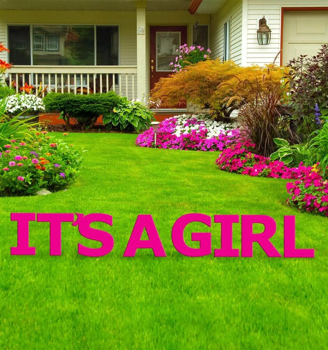 IT'S A GIRL Pink Yard Sign