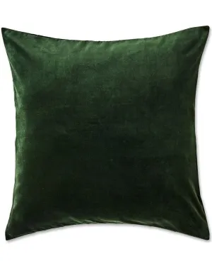 Kombu Green Velvet European Pillowcases Set Of 2 Standard