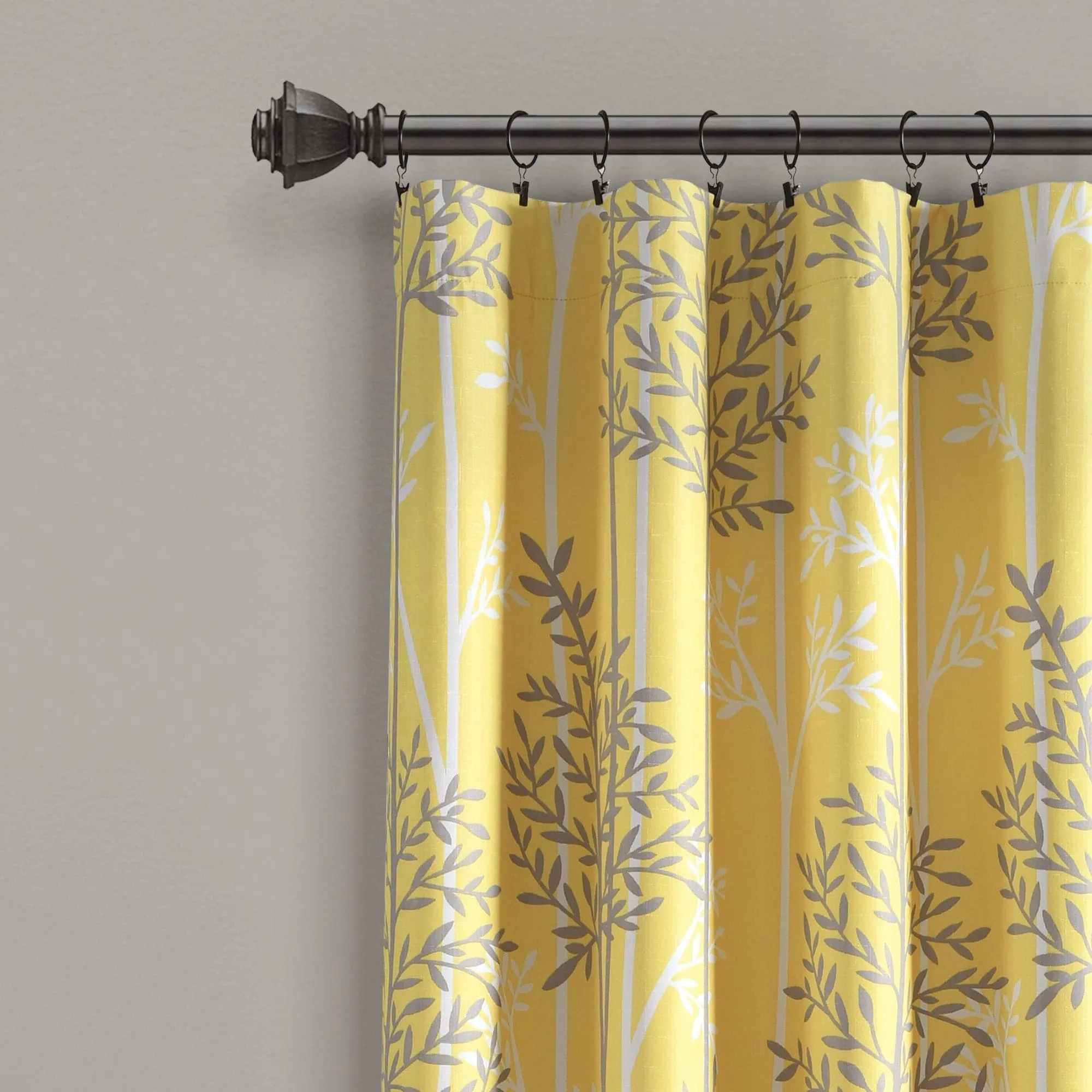 Linear Tree Insulated Rod Pocket Blackout Curtain Panel Set