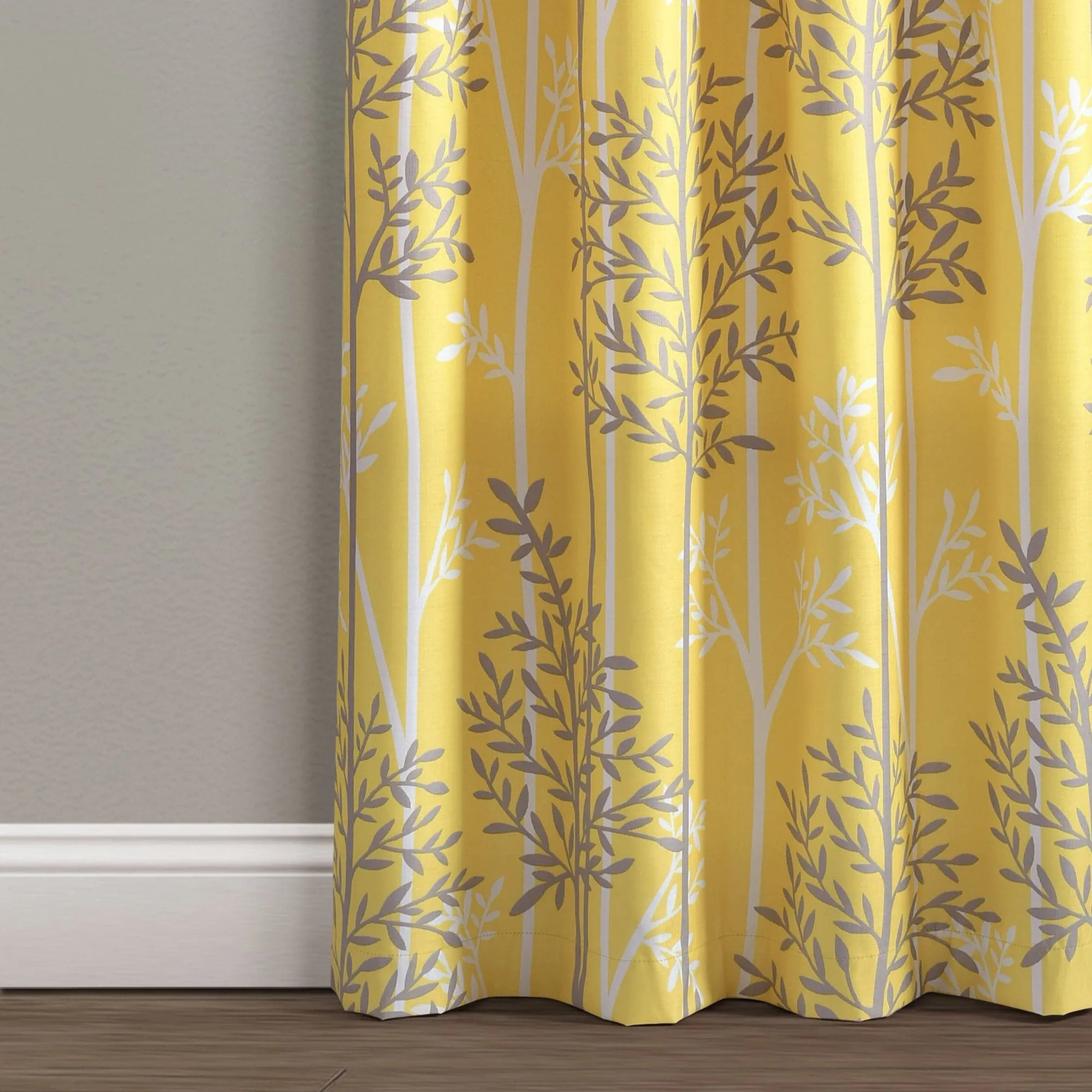 Linear Tree Insulated Rod Pocket Blackout Curtain Panel Set