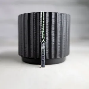 Midnight Palm Vertical Bar Necklace