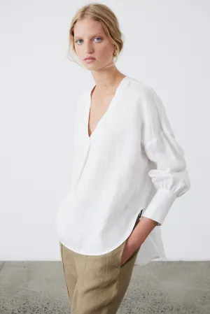 Palma Scoop Blouse - White