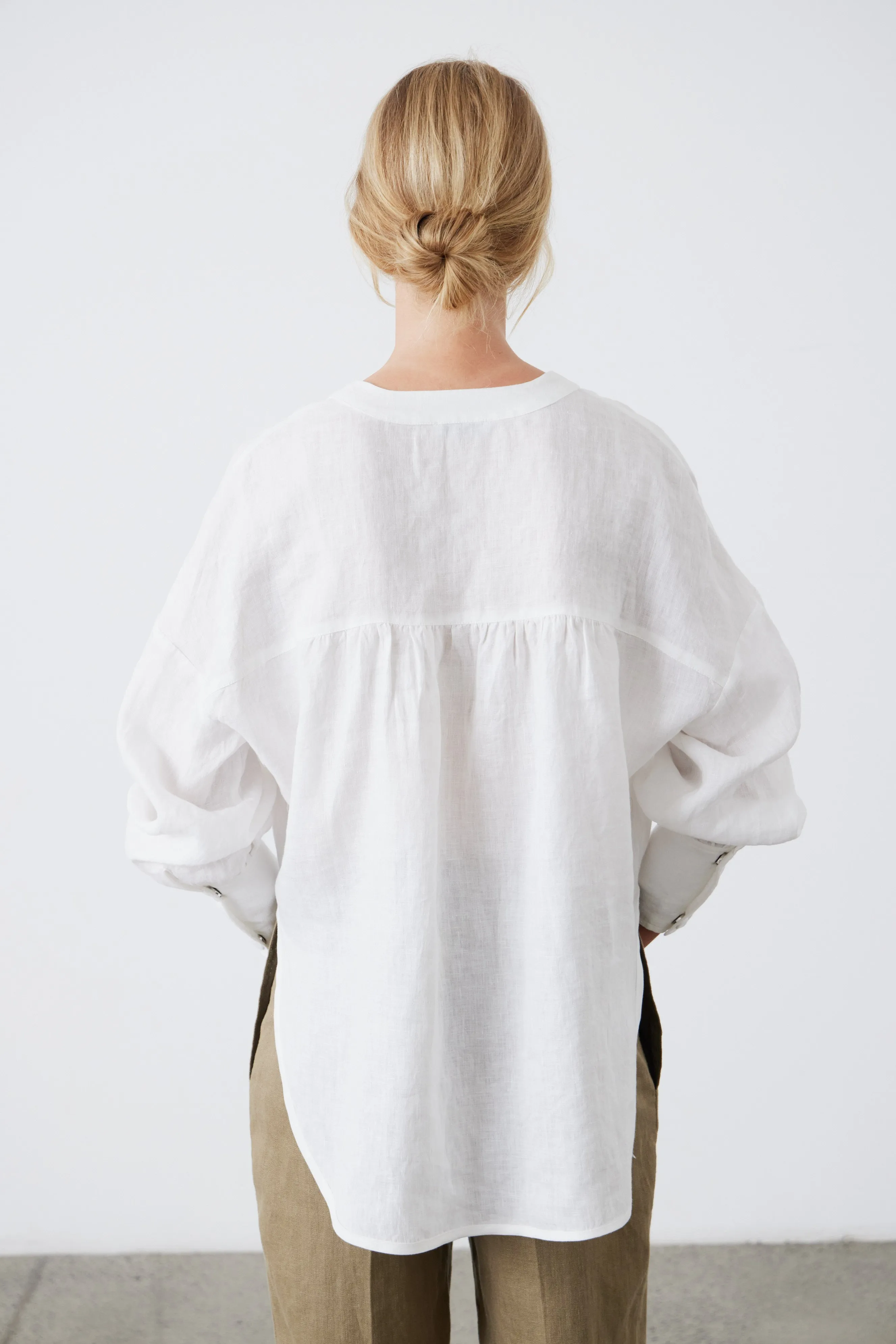 Palma Scoop Blouse - White