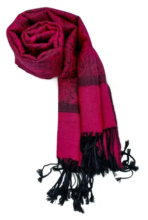 Pashmina Fuschia/Black