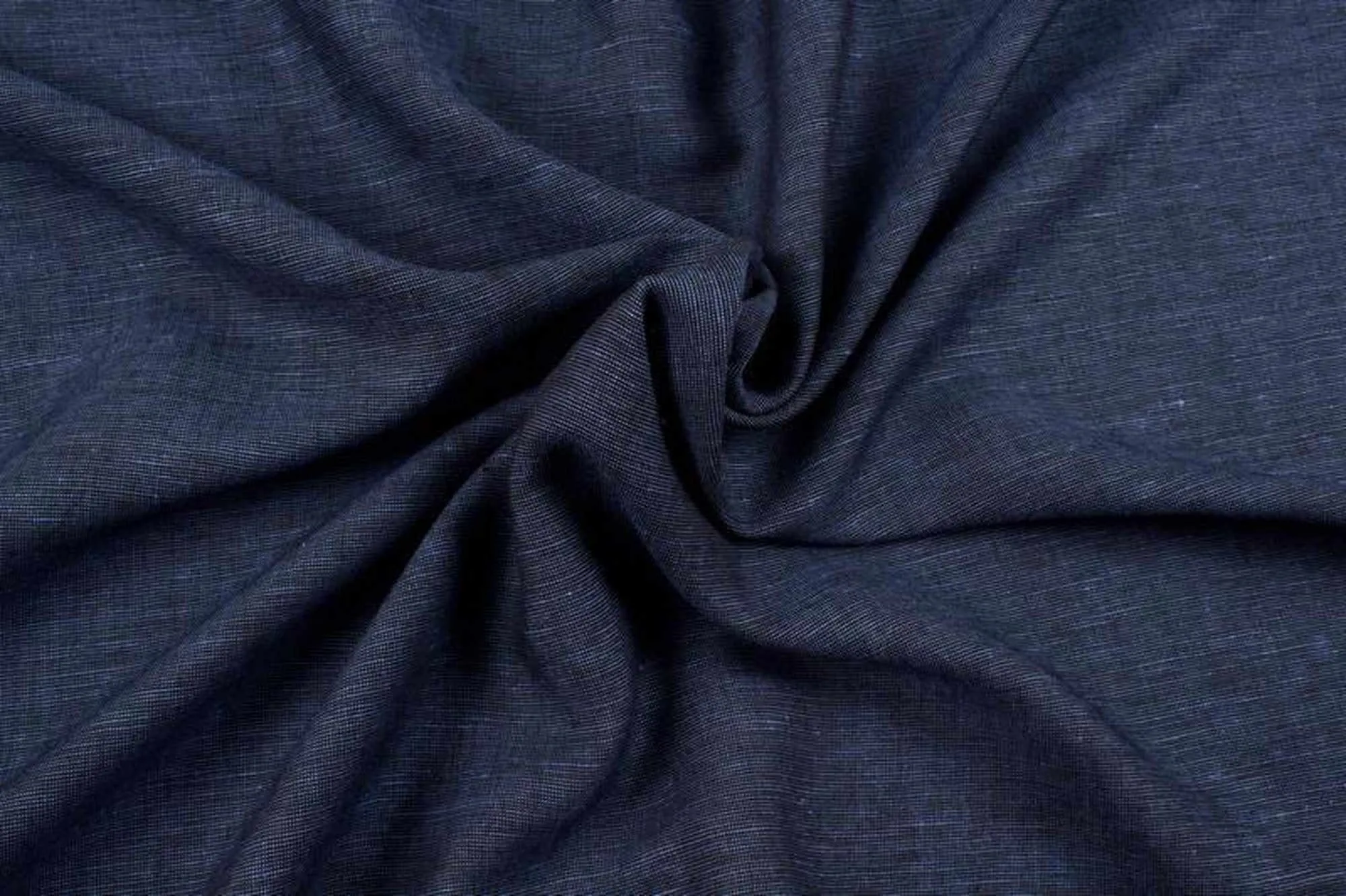 Premium Light-weight Linen Cotton - Yarn dyed - Melange Blue