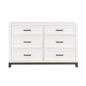 Rustic Elegance Dresser with 2-Tone Finish & Metal Accents