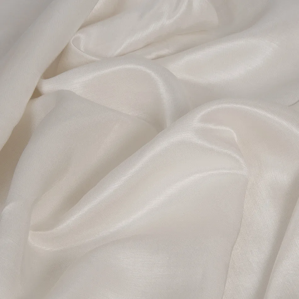 Shiny Cream Linen / Viscose Fabric 1898