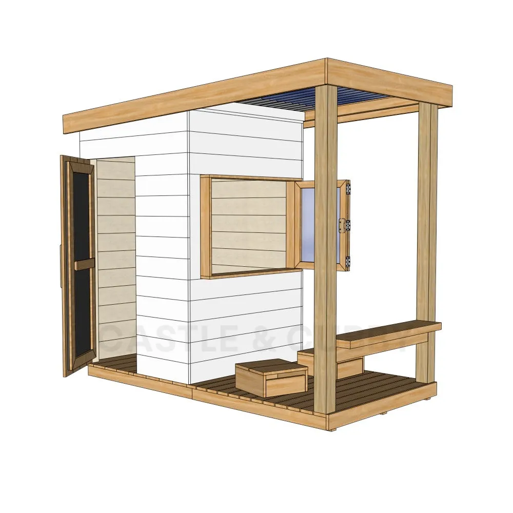 Signature Modern: Front Verandah Wooden Cubby Houses