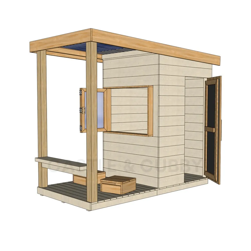 Signature Modern: Front Verandah Wooden Cubby Houses