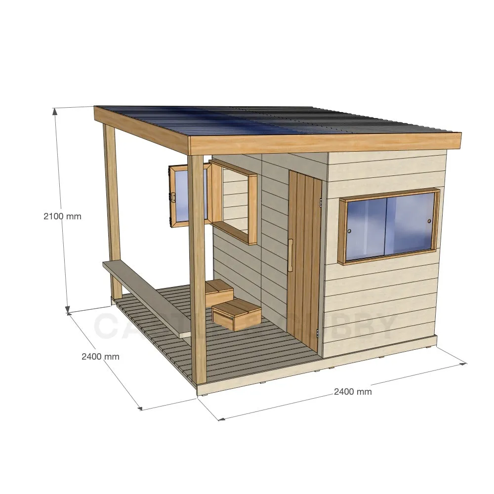 Signature Modern: Front Verandah Wooden Cubby Houses