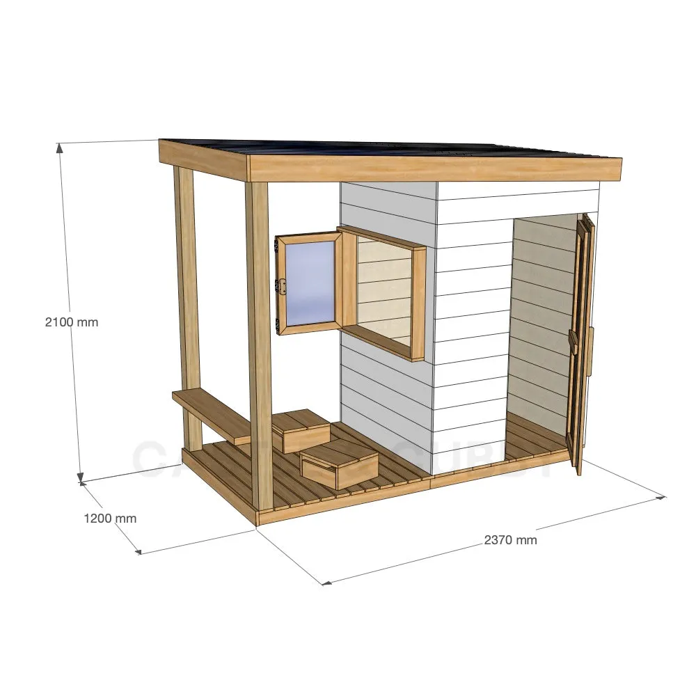 Signature Modern: Front Verandah Wooden Cubby Houses