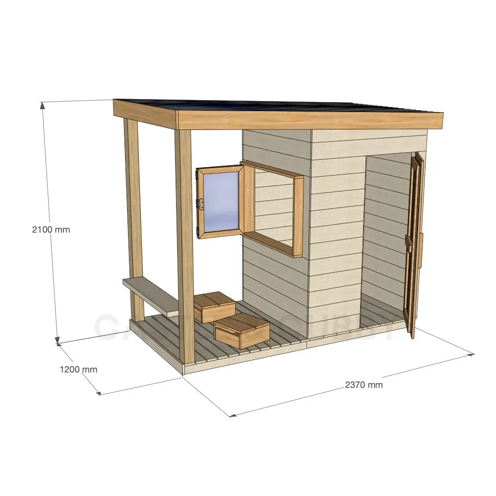 Signature Modern: Front Verandah Wooden Cubby Houses