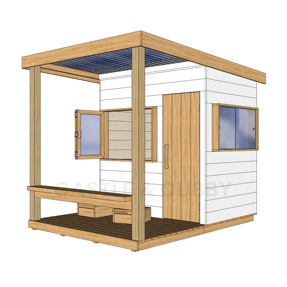 Signature Modern: Front Verandah Wooden Cubby Houses