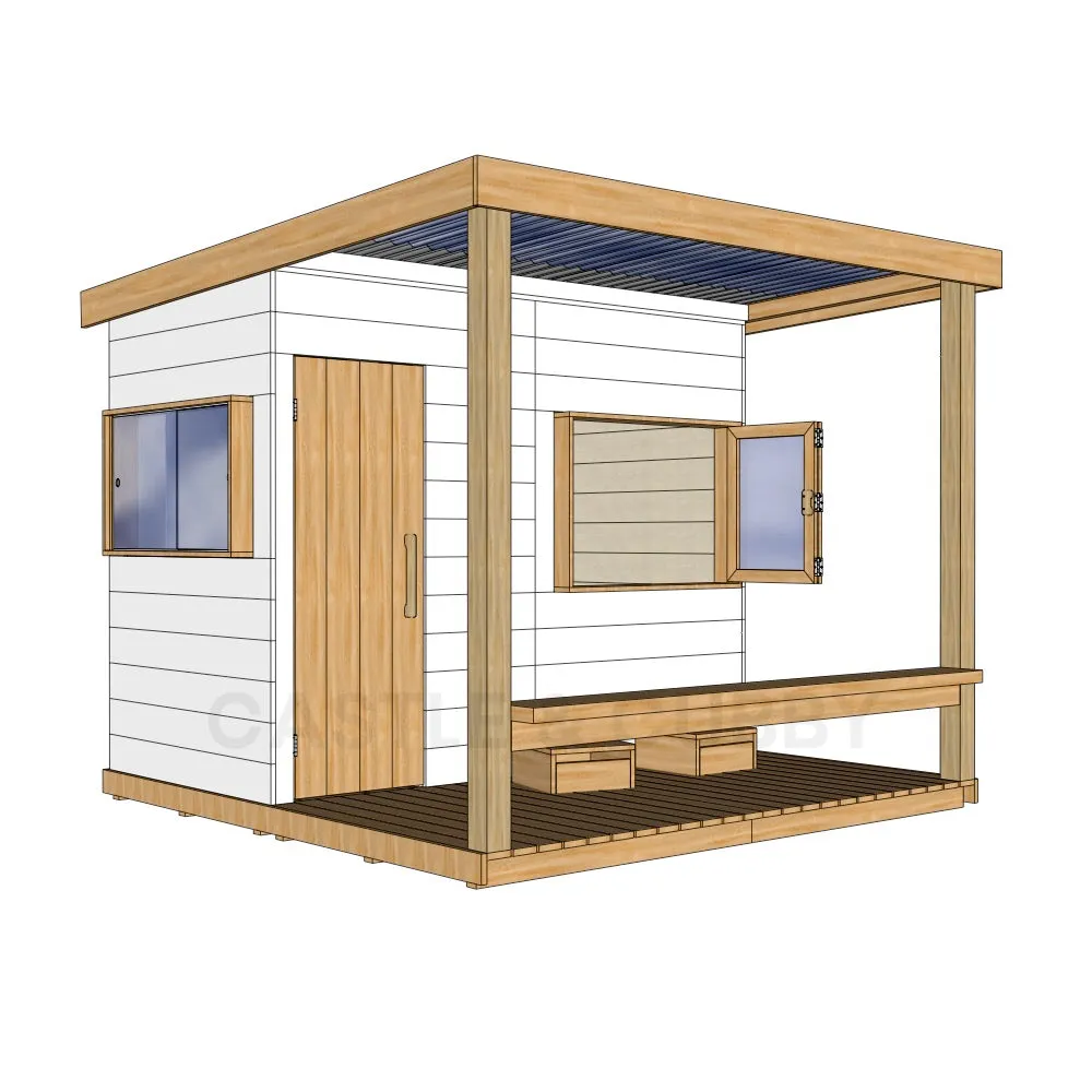 Signature Modern: Front Verandah Wooden Cubby Houses