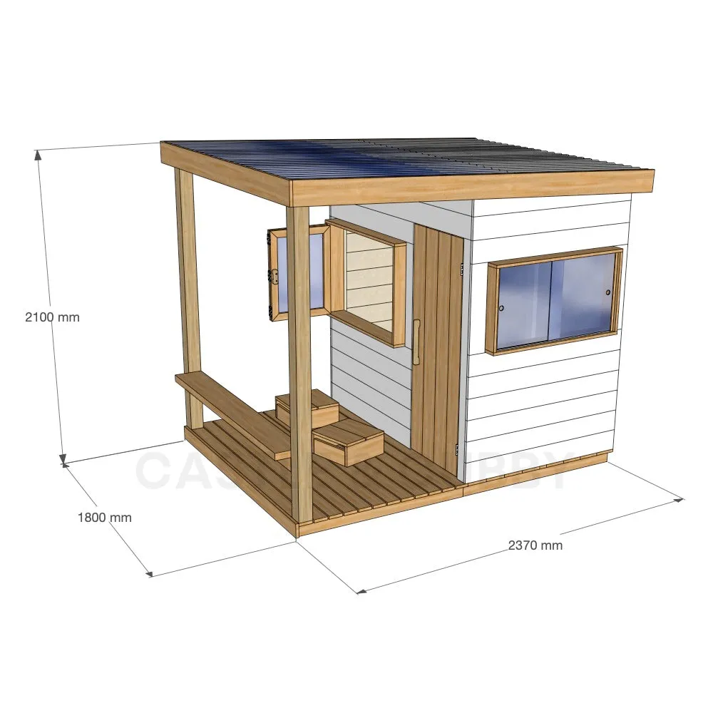 Signature Modern: Front Verandah Wooden Cubby Houses