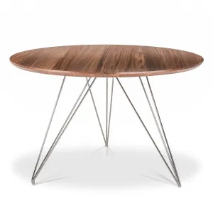 Thayer Dining Table WALNUT/POLISHED STEEL