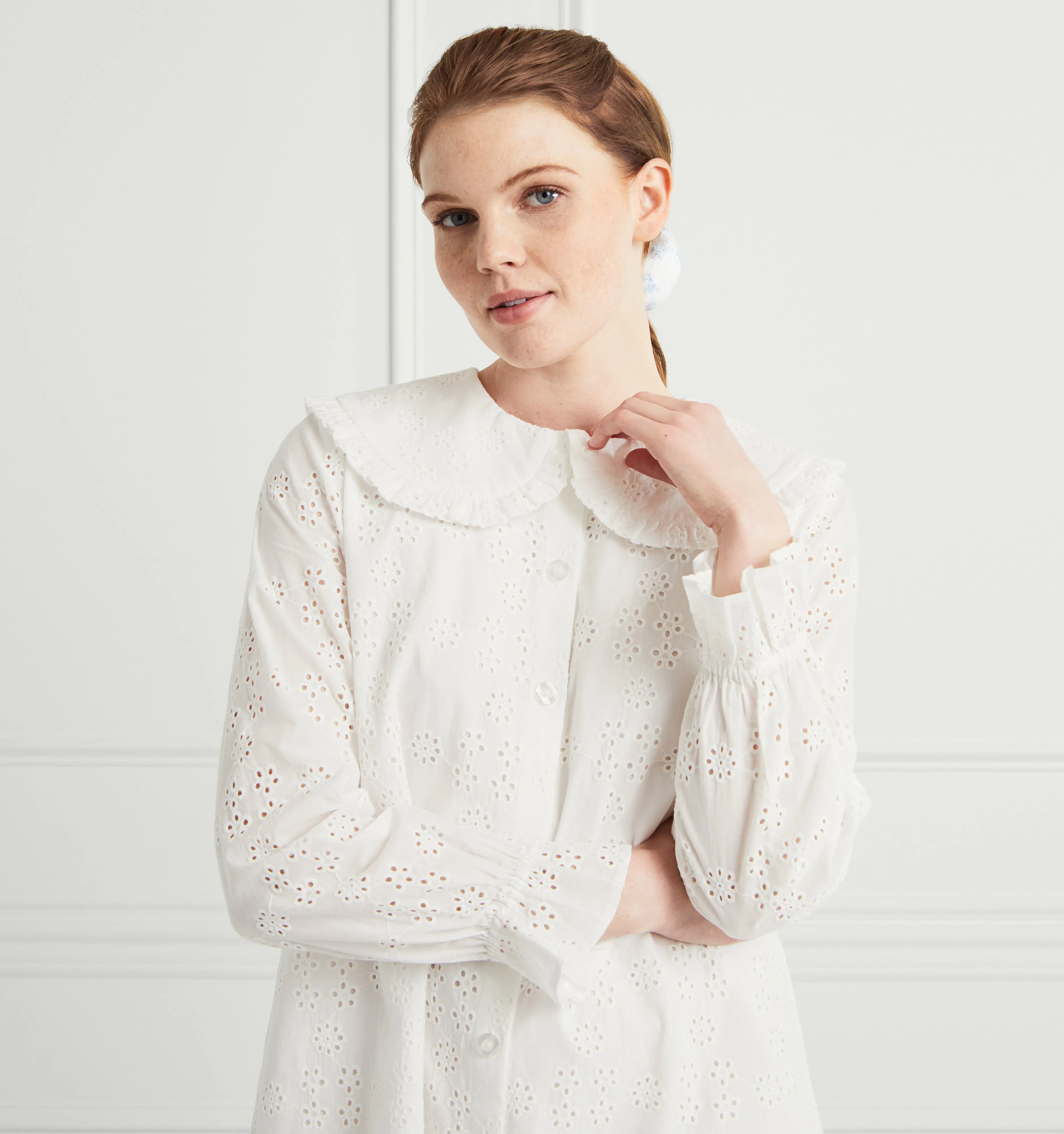 The Eyelet Evelyn Dress - White