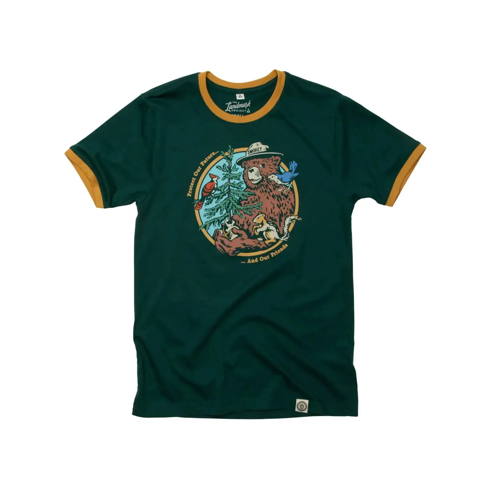 The Landmark Project Ringer Smokey Bear T-Shirt - Spruce