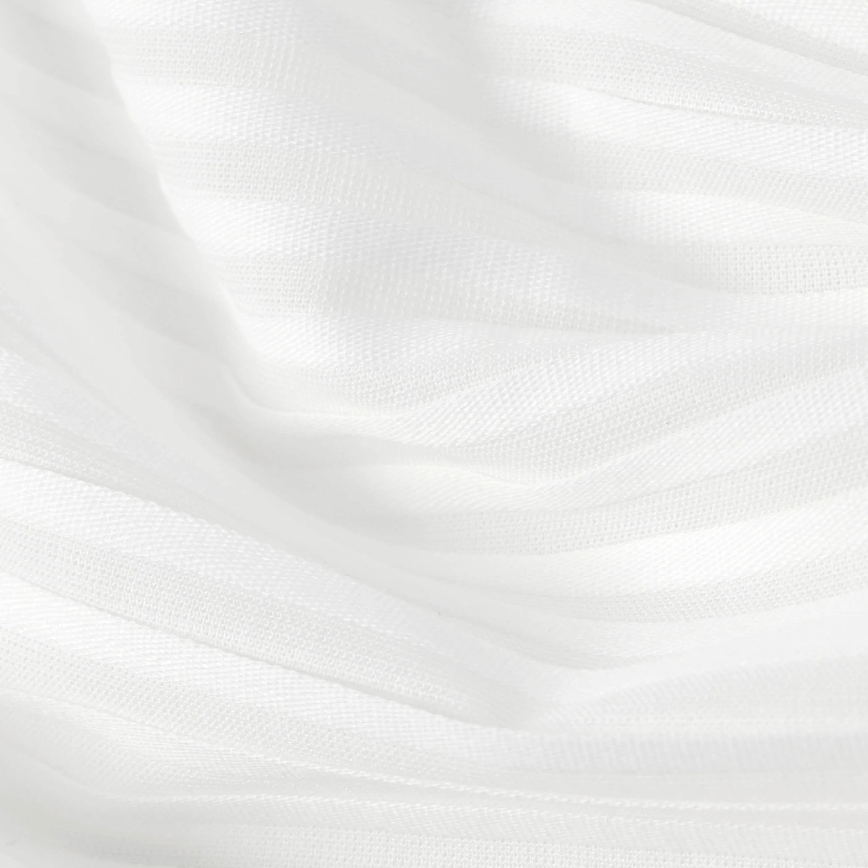 White Pleated Poplin Fabric 3720